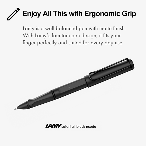 [Pen with Journal] LAMY Safari All Black Ncode Bundle - Neo smartpen